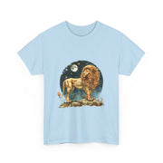 Majestic Lion Tee, Unisex Heavy Cotton Tee, Astrology T-Shirt, Animal Lover Gift, Birthday Present, Casual Style