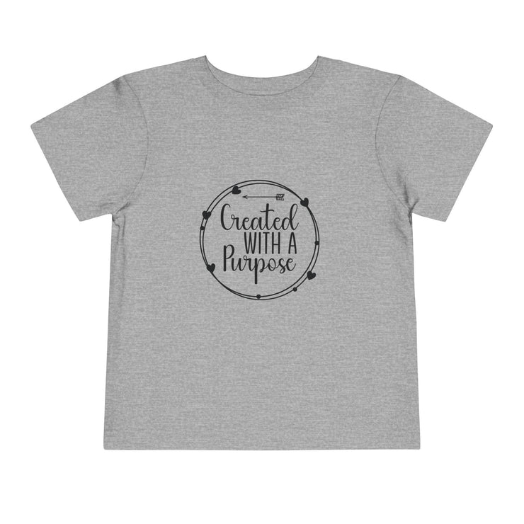 Toddler Purposeful Tee: Created with a Purpose, Kids Summer Shirt, Gift for Toddlers, Motivational Kids T-Shirt, Youth Casual Wear