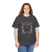 Boho Bull Graphic Tee | Unisex Heavy Cotton T-Shirt | Festival Wear, Gift for Nature Lovers, Casual Outfit, Animal Art