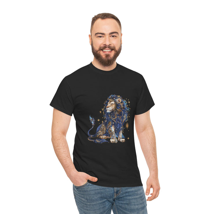 Majestic Lion Unisex Heavy Cotton Tee, Animal Lover Shirt, Eco-Friendly Gift, Casual Wear, Wildlife T-Shirt, Birthday Apparel