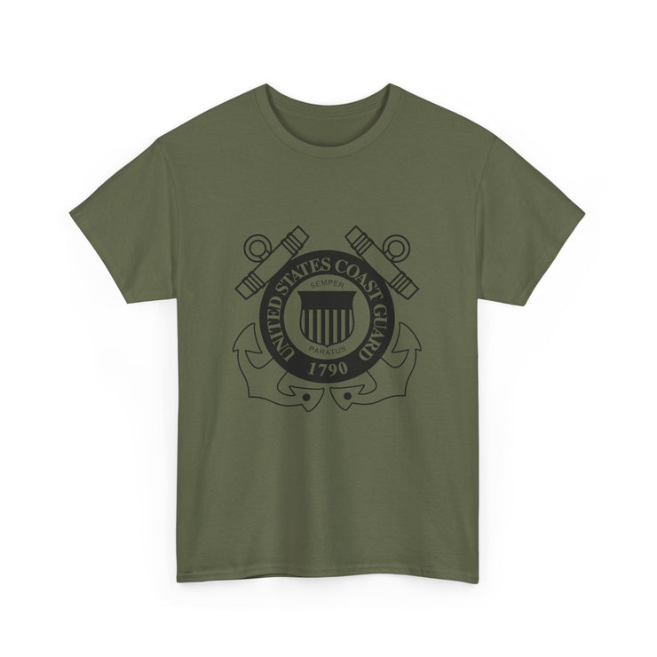 US Coast Guard Heavy Cotton Tee - Unisex, Apparel, Gift for Veterans, Nautical Spirit, Casual Wear, Summer Style