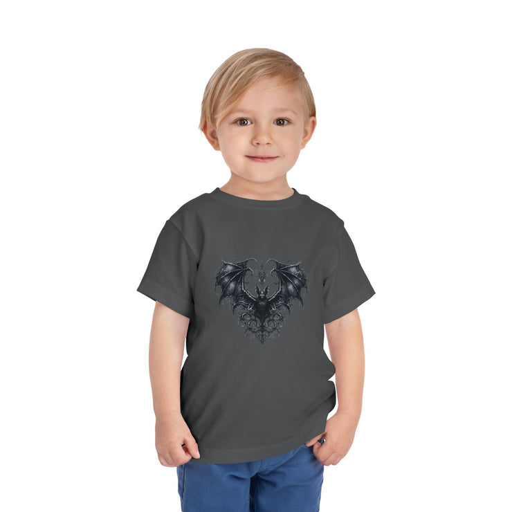 Gothic Dragon Toddler Tee, Cute Kids Shirt, Toddler Short Sleeve Tee, Unique Gift Idea, Halloween Outfit, Trendy Kids Apparel
