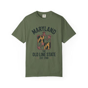 Maryland Pride Unisex Garment-Dyed T-shirt, Vintage Maryland Shirt, Maryland State Pride Tee, Gift for Marylanders, USA States Design