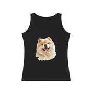 Happy Dog Women's Tank Top | Pet Lover Gift, Summer Top, Cute Animal Tee, Relaxed Fit, Dog-Themed Apparel