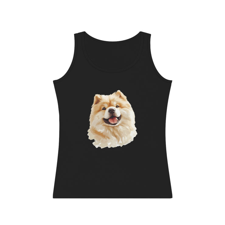 Happy Dog Women's Tank Top | Pet Lover Gift, Summer Top, Cute Animal Tee, Relaxed Fit, Dog-Themed Apparel