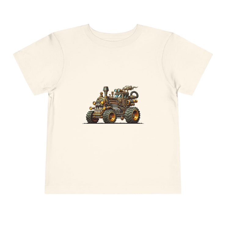Toddler Short Sleeve Tee with Fun Vehicle Design, Birthday Gift, Kids' Fashion, Playtime Wear, Adventure Apparel