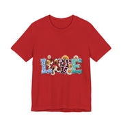Love-Inspired Unisex Jersey Tee, Casual Wear, Gift for Her,  Sweetheart Gift, Summer Fashion, Festival Outfit
