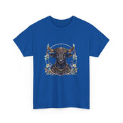 Boho Bull Graphic Tee | Unisex Heavy Cotton T-Shirt | Festival Wear, Gift for Nature Lovers, Casual Outfit, Animal Art