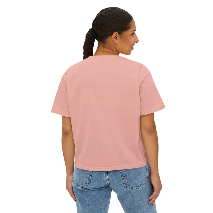 Chic Women's Boxy Tee with Champagne Bottle Design, Casual T-Shirt, Wedding Gift, Brunch Outfit, Floral Tee, Summer Style