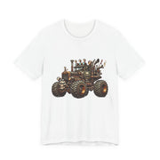 Rustic Tractor Graphic Tee, Farm Life Apparel, Unisex Jersey Tee, Country Style Shirt, Gift for Farmers, Car Design