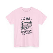 Iowa The Hawkeye State T-Shirt, Vintage Style Tee, Unisex Cotton Shirt, Iowa Pride Gift, USA States Design