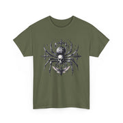 Gothic Spider Tee - Unisex Heavy Cotton Shirt for Halloween, Casual Wear, Unique Gift, Alternative Fashion, Edgy Apparel