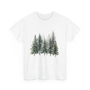 Nature-Inspired Unisex Heavy Cotton Tee, Forest T-Shirt, Outdoor Lifestyle Apparel, Eco-Friendly Gift, Casual Wear, Nature Lover's Top