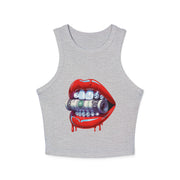 Edgy Graphic Tank Top, Summer Crop Top, Festival Wear, Trendy Women's Top, Statement Apparel, Unique Gift Idea