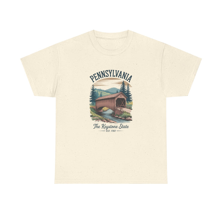 Pennsylvania Vintage Graphic Tee, Unisex T-Shirt, Nature Lover Gift, Travel Souvenir, State Pride Apparel