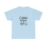 Faith-Inspired Unisex Heavy Cotton Tee, Motivational Shirt, Gift for Believers, Spiritual Wear, Affirmation Clothing