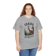 Idaho Gem State Tee, Unisex Heavy Cotton Shirt, Vintage Idaho Style T-Shirt, Nature Lover Apparel, Gift for Idaho Residents, USA States Design
