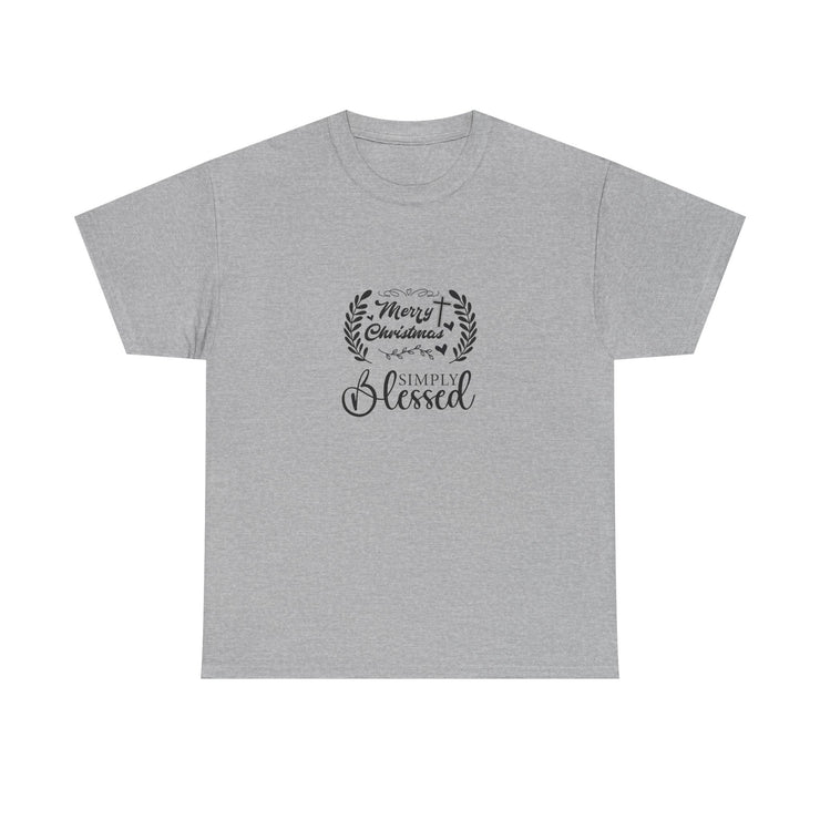 Merry Christmas Tee, Holiday Shirt, Simple Blessing Tee, Unisex Gift, Festive Apparel for Christmas
