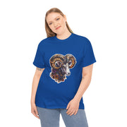 Bohemian Ram Graphic Tee, Casual Apparel, Gift for Animal Lovers, Festival Wear, Unisex T-Shirt, Nature-Inspired Clothing