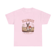 Illinois Prairie State Tee, Vintage Graphic T-Shirt, Unisex Casual Wear, Gift for Nature Lovers, Travel Souvenir, USA States Design