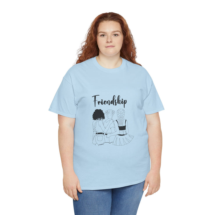 Friendship Unisex Heavy Cotton Tee - Perfect Gift for Friends, Casual Wear, Celebration Tees, Summer Fashion, Unique Friendship Gift