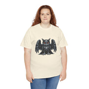 Owl Skull Graphic Tee, Unisex Heavy Cotton T-Shirt, Edgy Apparel for Halloween, Casual Wear, Gift for Gothic Style Lovers