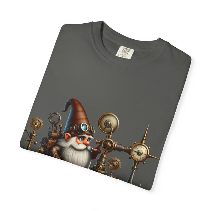 Steampunk Gnome T-shirt, Unique Graphic Tee for Fantasy Lovers, Gift for Birthdays, Everyday Wear, Unisex Casual Top
