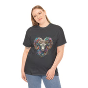 Bohemian Ram Heart Tee, Unisex Shirt, Festival Wear, Nature Lover Gift, Eco-Friendly Fashion, Gift for Him/Her