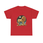 Majestic Lion Tee, Unisex Heavy Cotton Tee, Astrology T-Shirt, Animal Lover Gift, Birthday Present, Casual Style