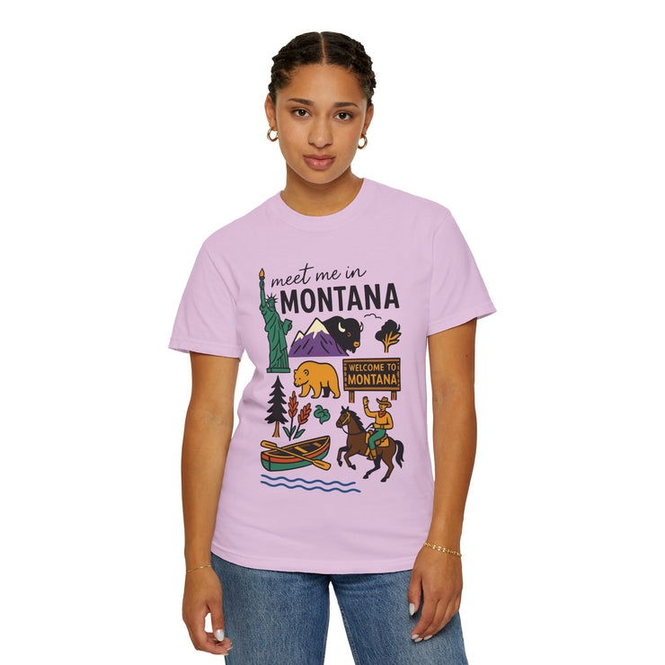 Cool Montana Graphic T-Shirt, Perfect for Travelers, Adventure Lovers, USA States Design