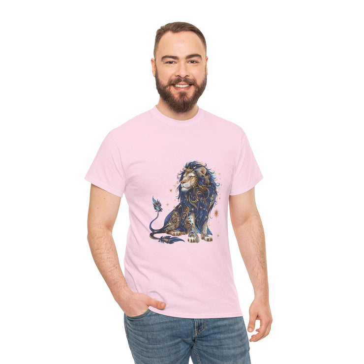 Majestic Lion Unisex Heavy Cotton Tee, Animal Lover Shirt, Eco-Friendly Gift, Casual Wear, Wildlife T-Shirt, Birthday Apparel