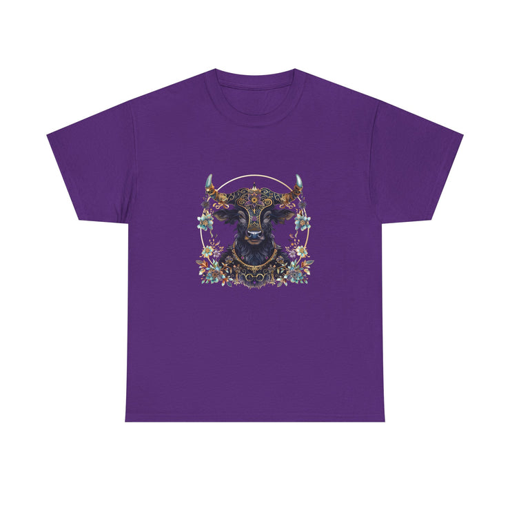 Boho Bull Graphic Tee | Unisex Heavy Cotton T-Shirt | Festival Wear, Gift for Nature Lovers, Casual Outfit, Animal Art