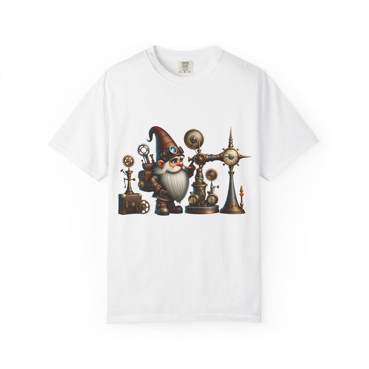 Steampunk Gnome T-shirt, Unique Graphic Tee for Fantasy Lovers, Gift for Birthdays, Everyday Wear, Unisex Casual Top