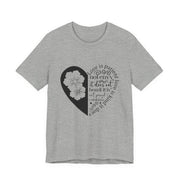 Heartfelt Love Quote Tee, Inspirational Unisex Shirt, Gifts for Her, Casual Outfit, Valentine/Anniversary Gift, Motivational Apparel