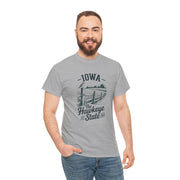Iowa The Hawkeye State T-Shirt, Vintage Style Tee, Unisex Cotton Shirt, Iowa Pride Gift, USA States Design