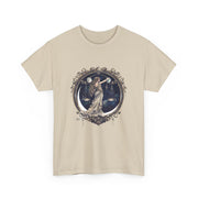 Moonlit Goddess Tee - Ethereal Cotton Shirt, Unisex T-Shirt, Celestial Graphic Tee, Bohemian Style Top, Vintage Art Apparel