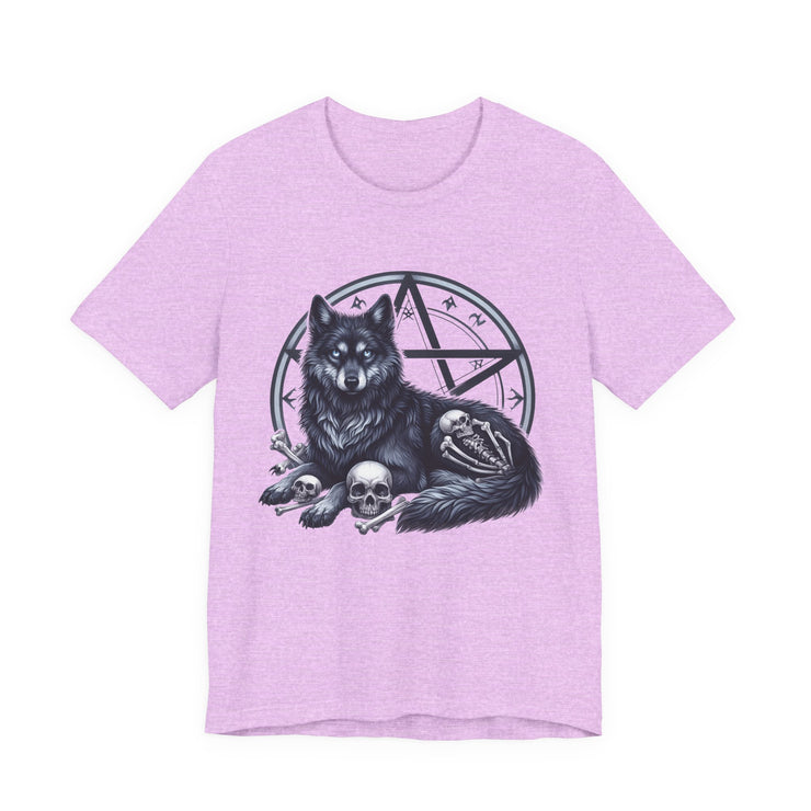 Gothic Wolf Tee | Unisex Graphic Shirt, Casual Outfit, Halloween Gift, Spooky Style, Animal Lover Apparel