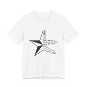 Inspirational Star Graphic Tee | Motivational Unisex Jersey Shirt, Casual Wear, Gift for Friends, Christian Design