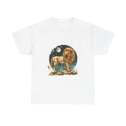 Majestic Lion Tee, Unisex Heavy Cotton Tee, Astrology T-Shirt, Animal Lover Gift, Birthday Present, Casual Style