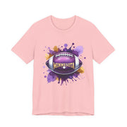 Minnesota Football Splash Tee, Unisex Short Sleeve, Sports Fan Shirt, Game Day Apparel, Football Design, Sports Design