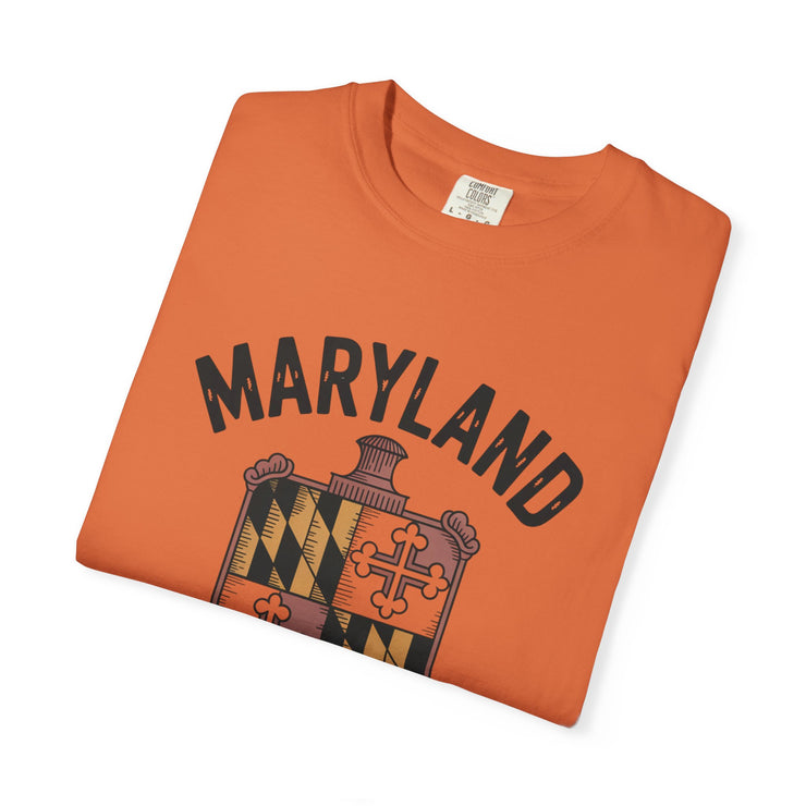 Maryland Pride Unisex Garment-Dyed T-shirt, Vintage Maryland Shirt, Maryland State Pride Tee, Gift for Marylanders, USA States Design