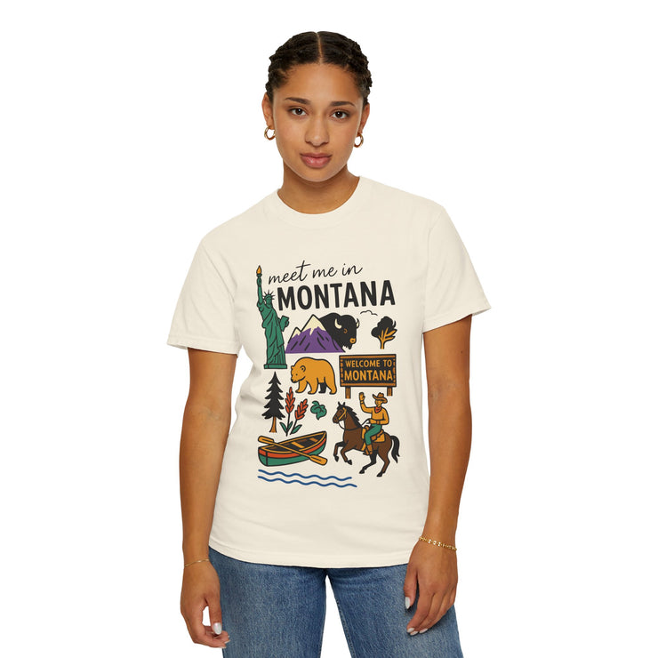Cool Montana Graphic T-Shirt, Perfect for Travelers, Adventure Lovers, USA States Design