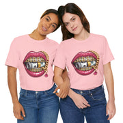Glamorous Money Lips Tee, Trendy Graphic Shirt, Fashion Statement Tee, Gift for Her, Casual Streetwear