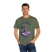 South Carolina Lighthouse T-Shirt, Unisex Garment-Dyed Tee, Coastal Vibes Shirt, Summer Travel Apparel, USA States Design