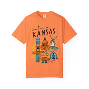 Kansas Adventure T-Shirt, Unisex Graphic Tee, Gift for Travelers,  USA States Design