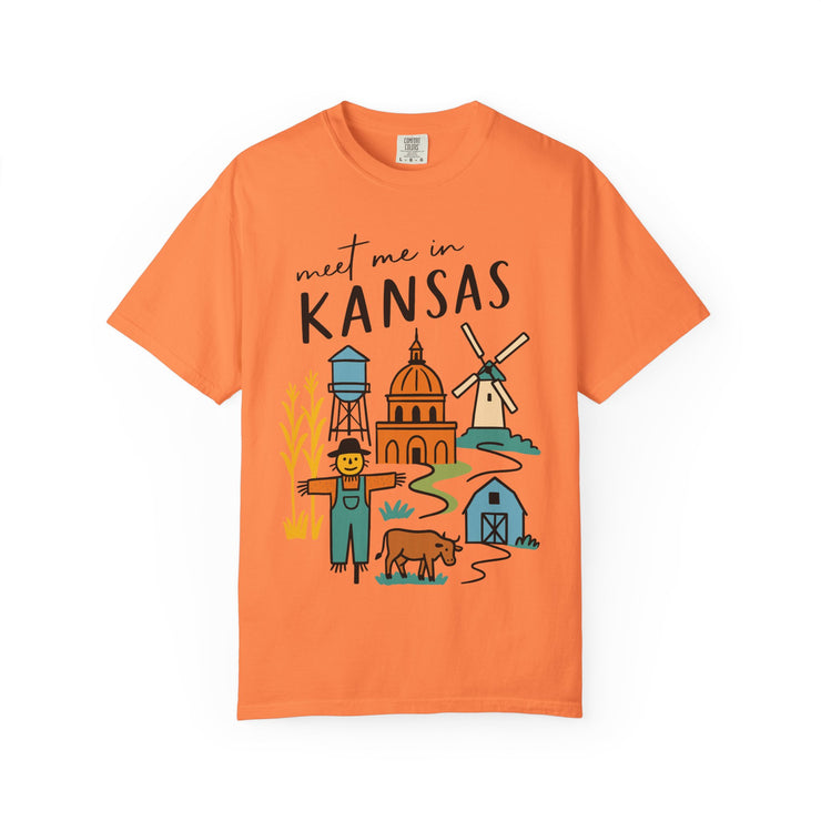 Kansas Adventure T-Shirt, Unisex Graphic Tee, Gift for Travelers,  USA States Design