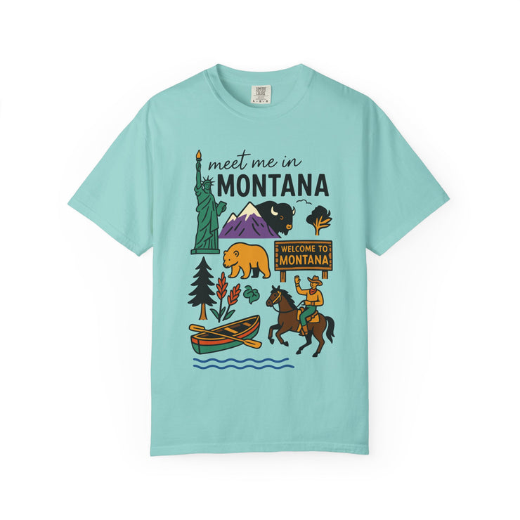 Cool Montana Graphic T-Shirt, Perfect for Travelers, Adventure Lovers, USA States Design