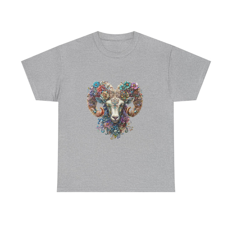 Bohemian Ram Heart Tee, Unisex Shirt, Festival Wear, Nature Lover Gift, Eco-Friendly Fashion, Gift for Him/Her