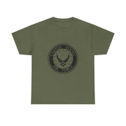 Unisex Heavy Cotton Tee with United States Air Force Design, Military Gifts, Veteran Apparel, Patriotic T-Shirt, Air Force Merchandise
