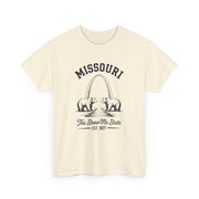 Missouri Bears Unisex Heavy Cotton Tee, Gift for Missouri Residents, State Pride Shirt, Casual Wear, Summer Tee, Vintage Style T-Shirt
